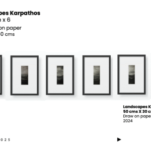 Andrés Camelo Visual Artist Landscapes Karphatos 50 cms X 30 cms Draw on paper 2024